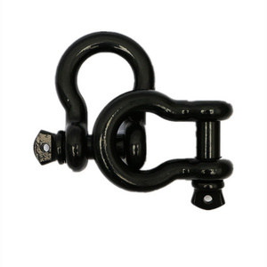 4X4 Off Road  3/4" (2 Pack)4.75Ton Break Strength Black D Ring Shackle  Emergency Tools Shackles for Recovery Tow Strap