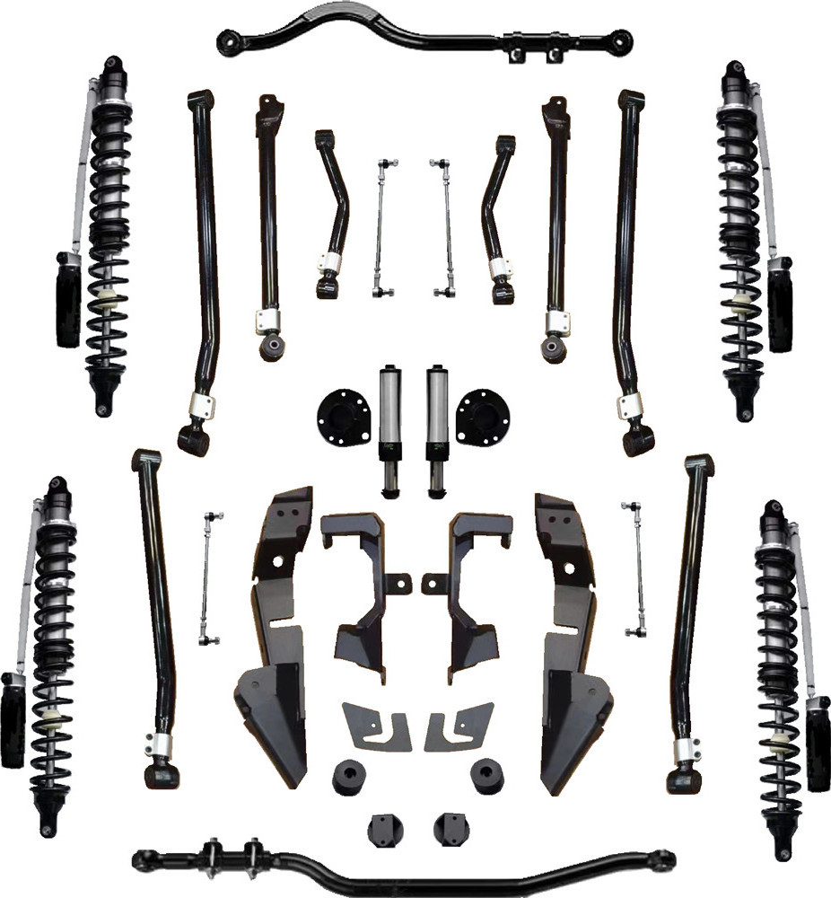 4 inch Suspension Lift Set Shock Absorber+Track Bar+Sway Bar Link+Long Control Arms for 2007-2018 Jeep Wrangler JK