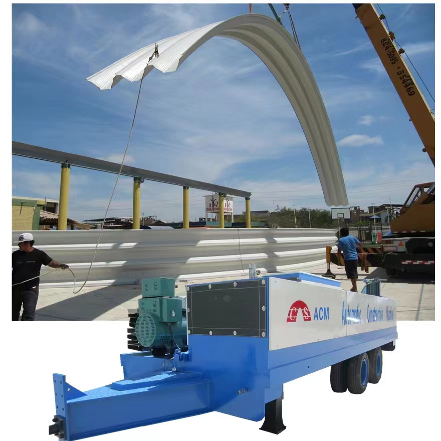 ACM No-grid Hydraulic K Span Trussless Arch Roof Machine