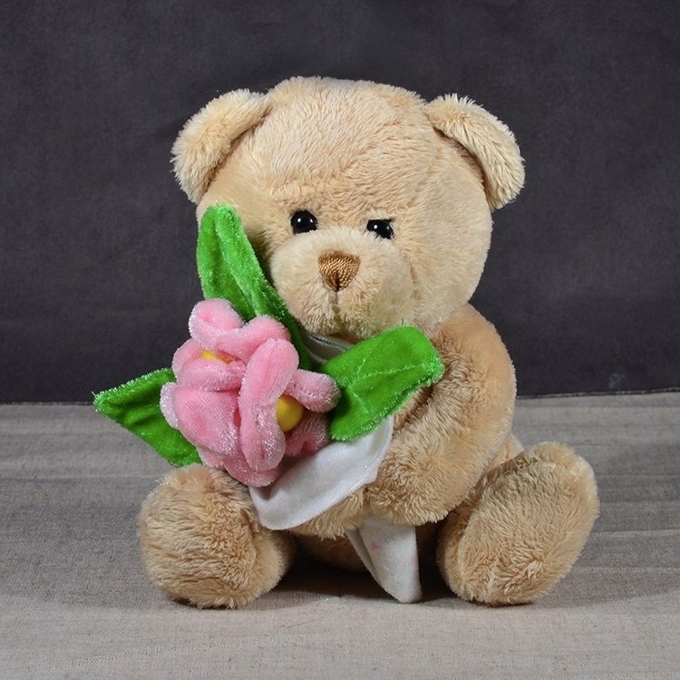 Beautiful Artificial Rose Flower Bouquet Valentine Gift Custom Teddy Bear