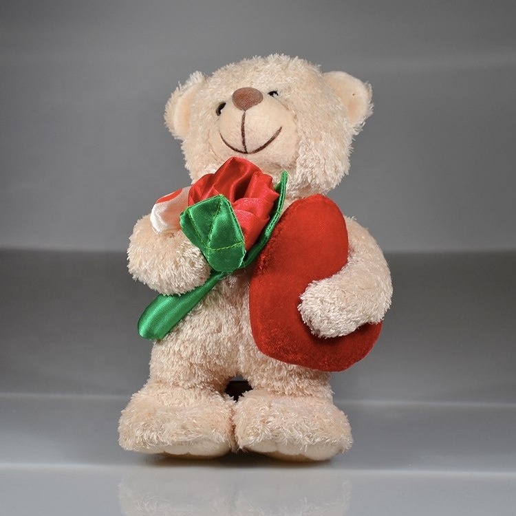 Beautiful Artificial Rose Flower Bouquet Valentine Gift Custom Teddy Bear