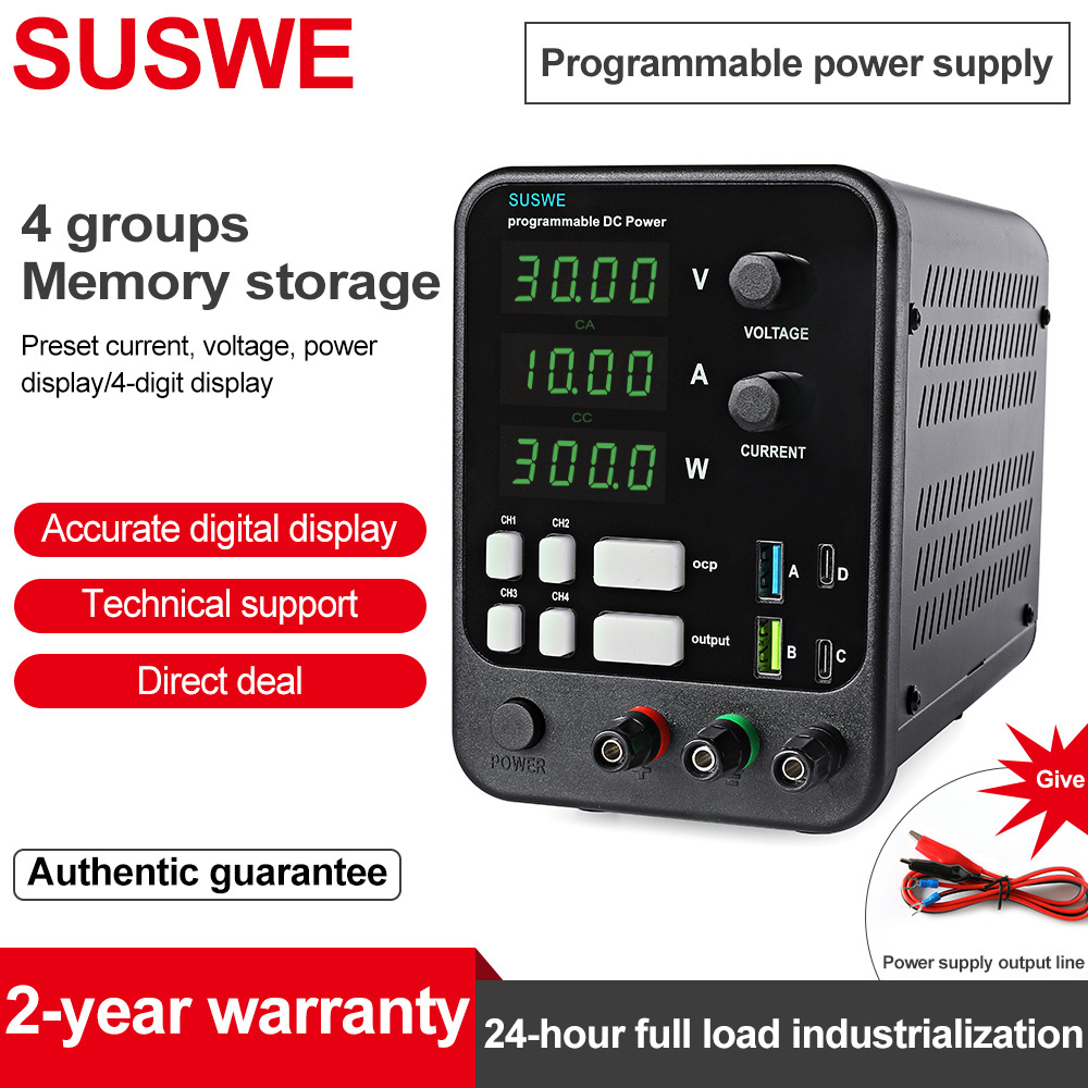 power supply 30V 60V 120V 5A 10A LED display screen four digit adjustable switch power supply DC regulated power supply