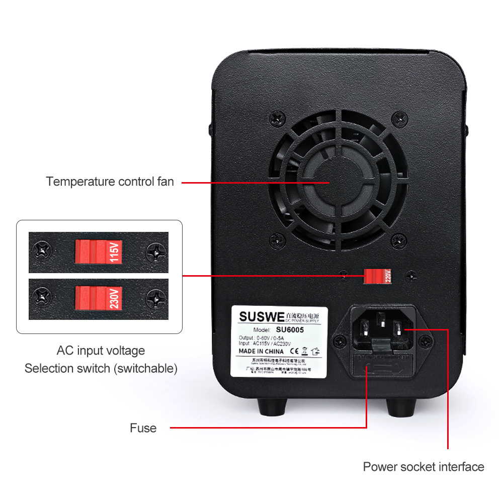 power supply 30V 60V 120V 5A 10A LED display screen four digit adjustable switch power supply DC regulated power supply