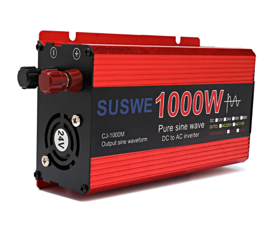 1000w  pure sine wave power inverter DC 12V/24V to AC 110V 220V