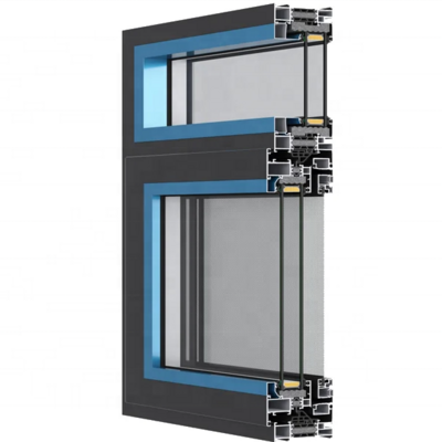 French aluminium double glazed windows casement windows with screens