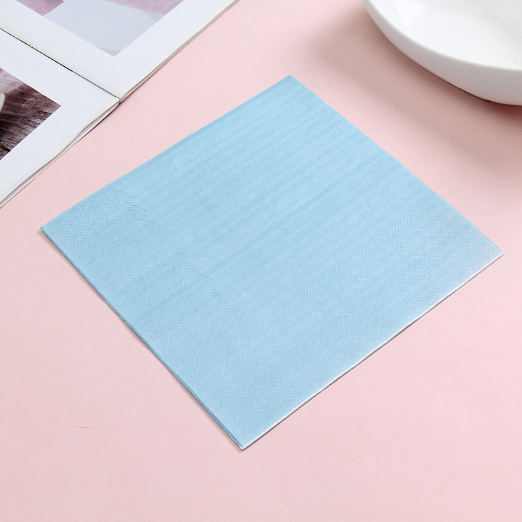 Custom pattern disposable airlaid luxury paper colored cocktail napkins