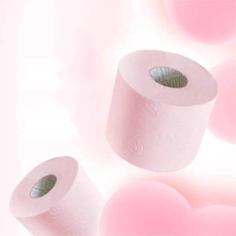 OEM Custom Brand 200sheets 3ply Colored Pink Toilet Paper with Fragrance