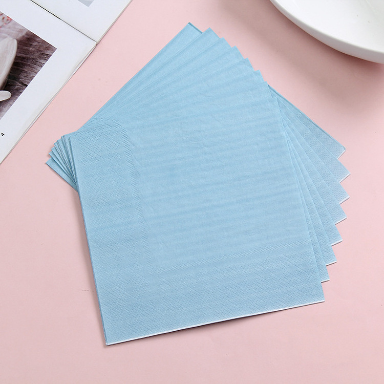 Custom pattern disposable airlaid luxury paper colored cocktail napkins