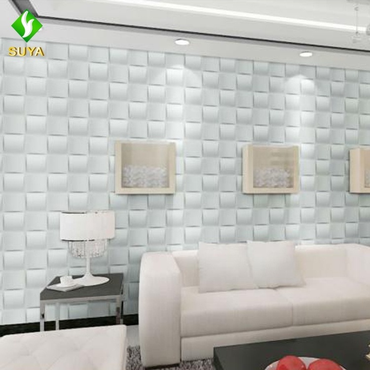 interior wall panel de pared 3d decor Room Wallpaper Round white Waterproof PVC wall panels 3d for Walls