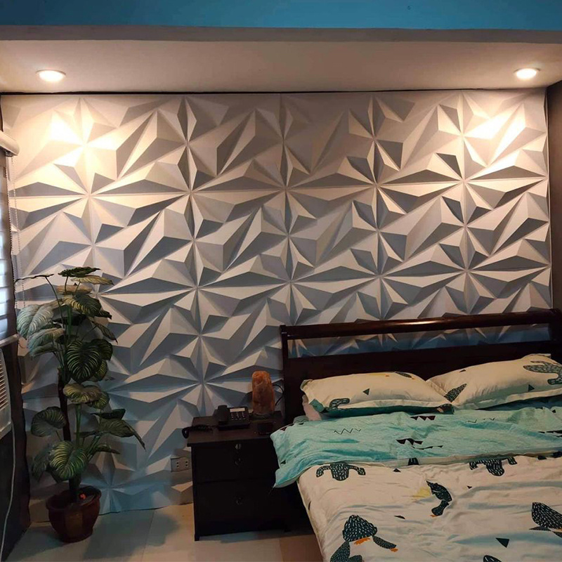 Interior decorative panel wall 3d wall sticker waterproof wallpaper peel and stick pvc board for 3d wall panel