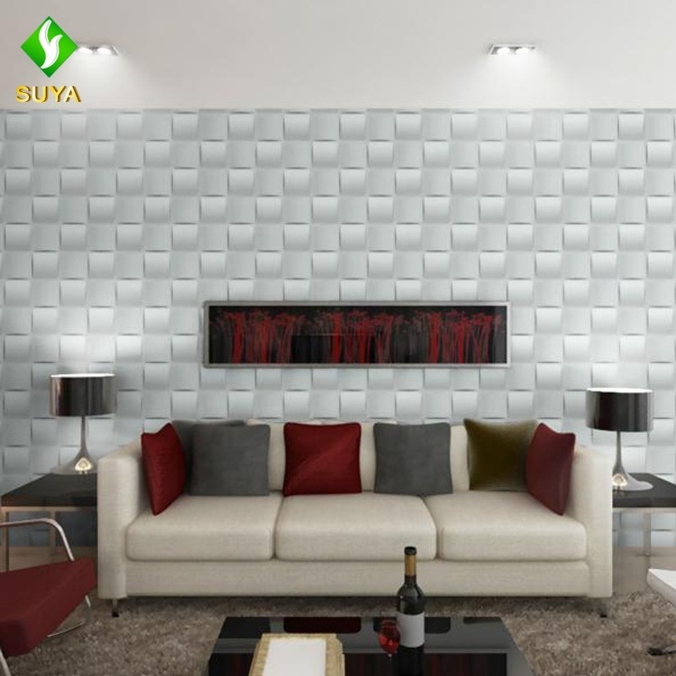 interior wall panel de pared 3d decor Room Wallpaper Round white Waterproof PVC wall panels 3d for Walls