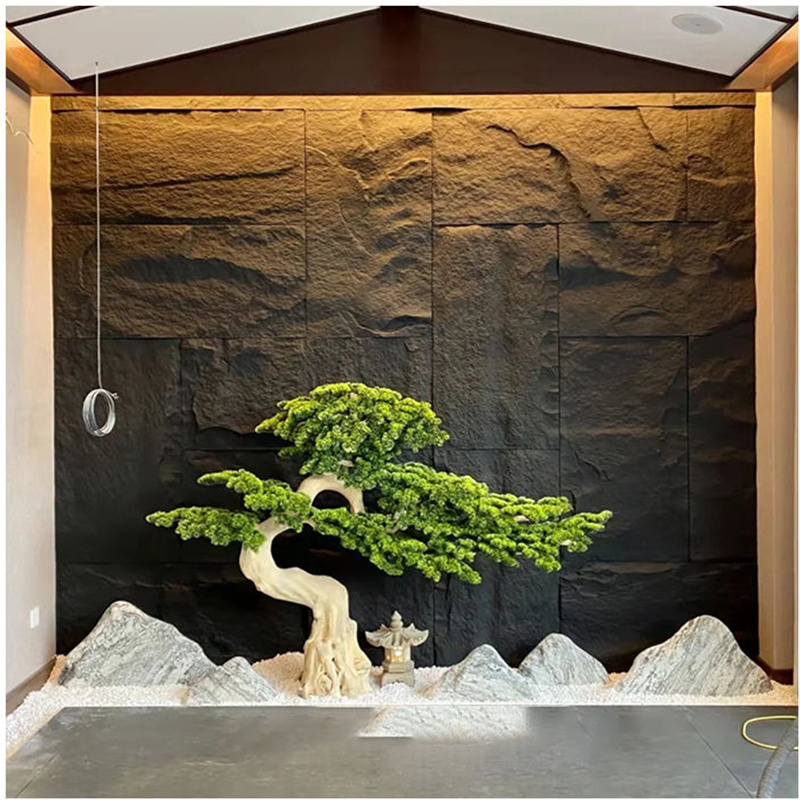 Luxury pu faux artificial stone panel wall decorative wall panel polyurethane rock veneer panel