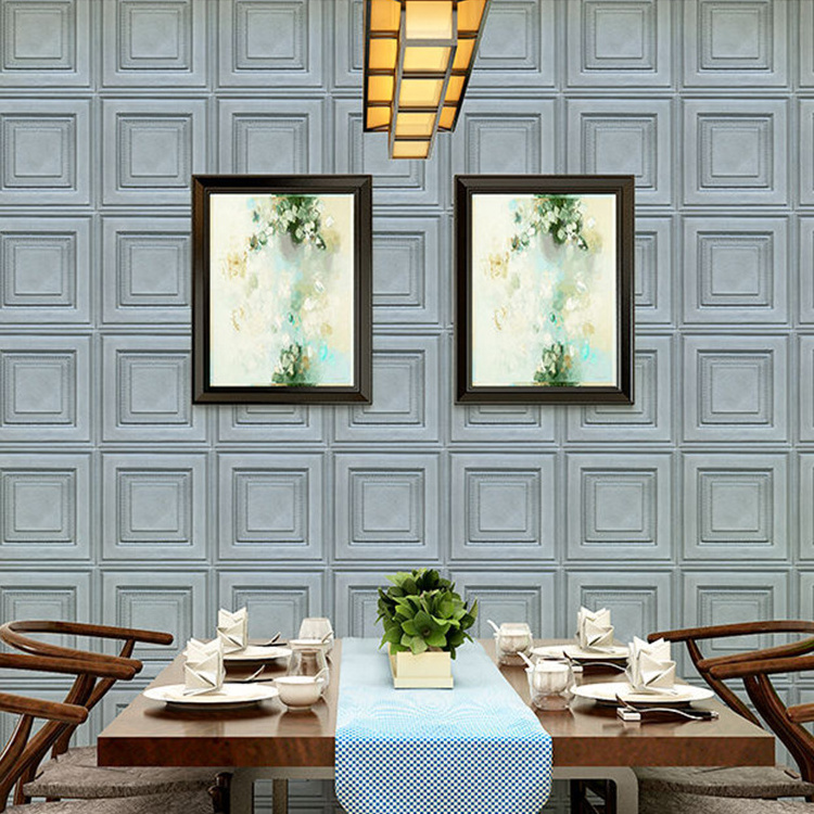 Wholesale wall decor 3d wall panel pvc ceiling peel and stick indoor living room XPE foam 3d brick wallpaper