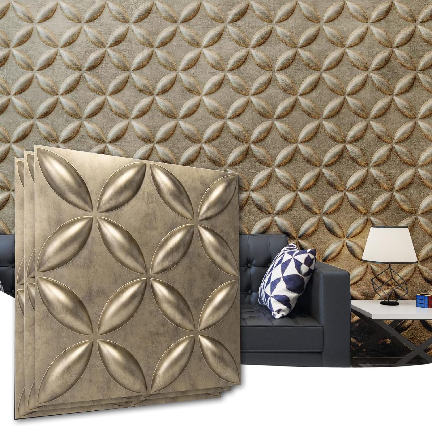 PVC 3D Wall panel interior Decorative Wall Ceiling Tiles Wallpaper Waterproof