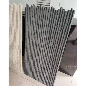 Luxury Lightweight Polyurethane Beauty Cheap Chinese Dark Grey Polyurethane foam stone wall panels artificial stone for exterior