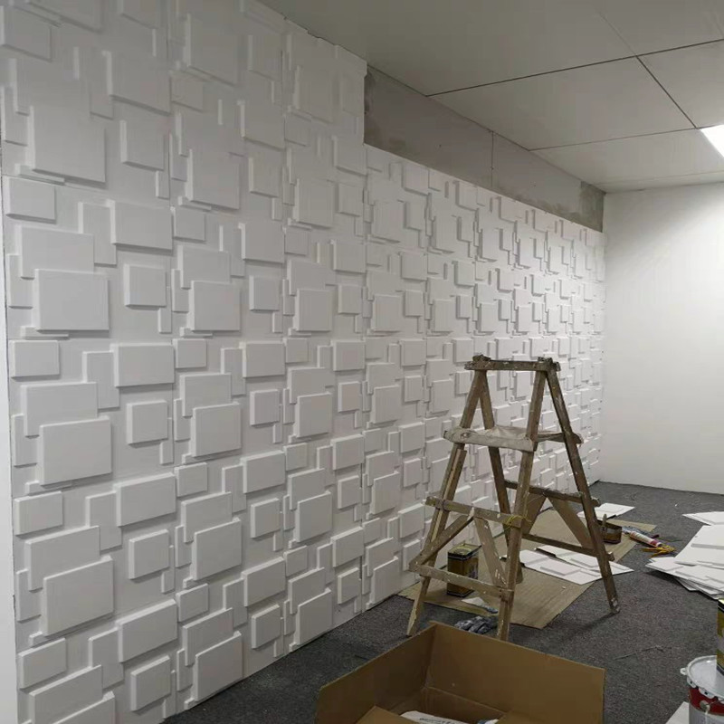 High quality Living room/TV decorative wall paper panel waterproof Flame retardant pvc wall panel 3d pared