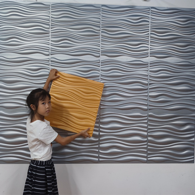 Newest Design pvc wall panels for living room High Quality 3d Wall Paper free shipping