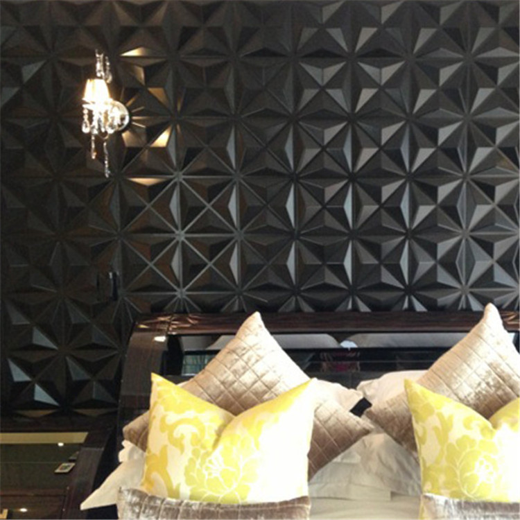 Wholesale art bump honeycomb texture house design panel 3d de pared wallpaper black diamond pvc 3d wall panel