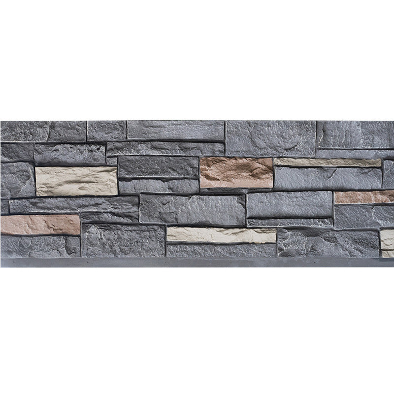 Slate Stone Outside Inside Wall Cladding Veneer Landscape Decorative Easy Installation Wall Panel PU faux Mushroom stone