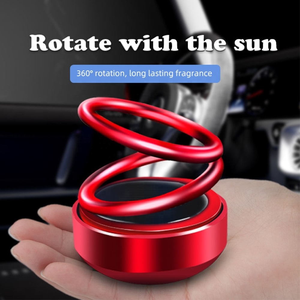 Factory wholesale Solar rotating car perfume originality Double ring suspension Car perfume accessories Car aromatherapy