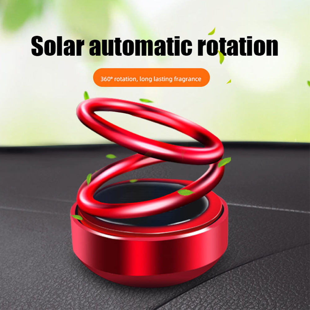 Factory wholesale Solar rotating car perfume originality Double ring suspension Car perfume accessories Car aromatherapy