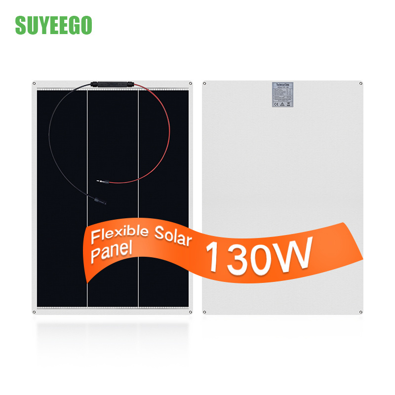 SUYEEGO High Efficiency Customized Size ETFE Sunpower Flexible Solar Panel 50W 75W 100w 120W 150W Flexible Solar Module