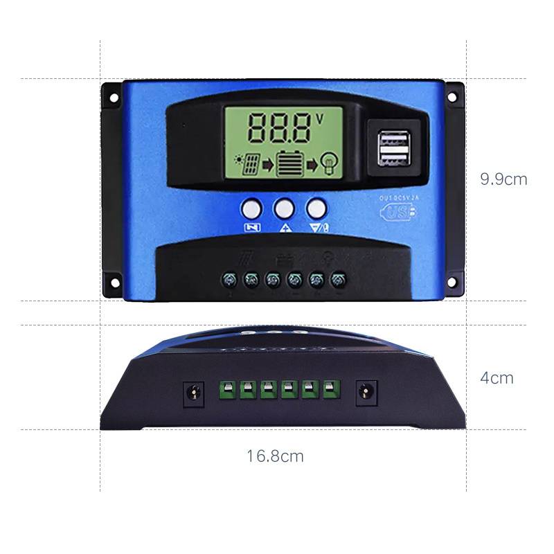 SUYEEGO New PWM 40A 50A 60A 12/24/48V Smart  Solar Charge Controller Solar Charge Controller 60v 120a