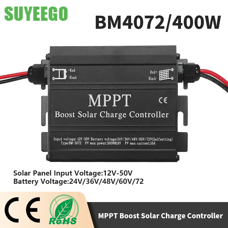 SUYEEGO mppt boost charge solar controller 48 volt 60A with 97% conversion rate 12V 24V 36V 48V 60V 72V battery charger