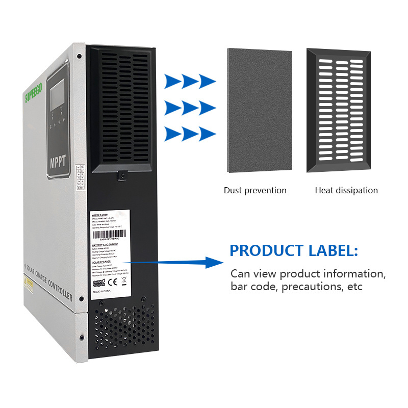 SUYEEGO OEM Intelligent 140A 48V Charger Regulator PV Input 500v MPPT Solar Charge Controller