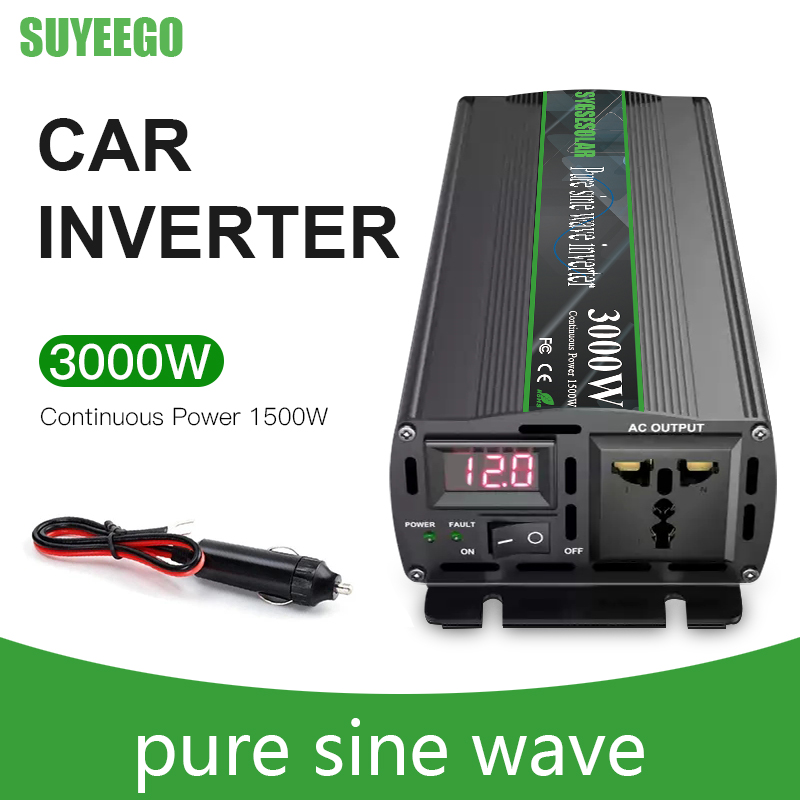 SYGSESOLAR Power Inverter 12v 220v 1000w  mini 12v to 220v  Electric Pure Sine Wave Car Inverter Converter