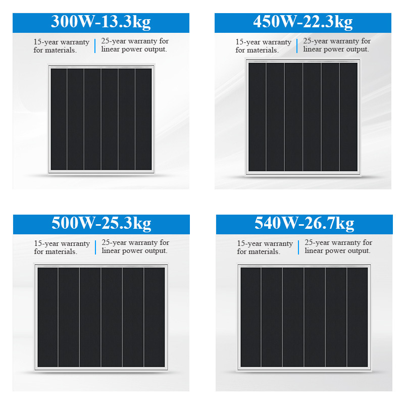 550w 700 watt Solarpanel PV Module Black Frame Double Shingled Glass Roof system Tier Mono Solar Panels