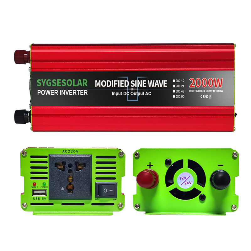 SUYEEGO DC 12V/24V/48V to AC 110V/220V/230V 300W 500W 1000W 1500W 2000W 3000W modified sine wave inverter VFD Function