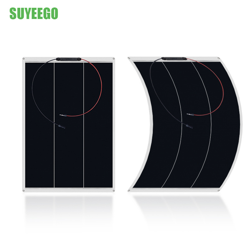 SUYEEGO 130w 150w 170w 230w All Black Flexible Solar Panels PV Modules Photovoltaic Solar Energy With Certificate factory direct