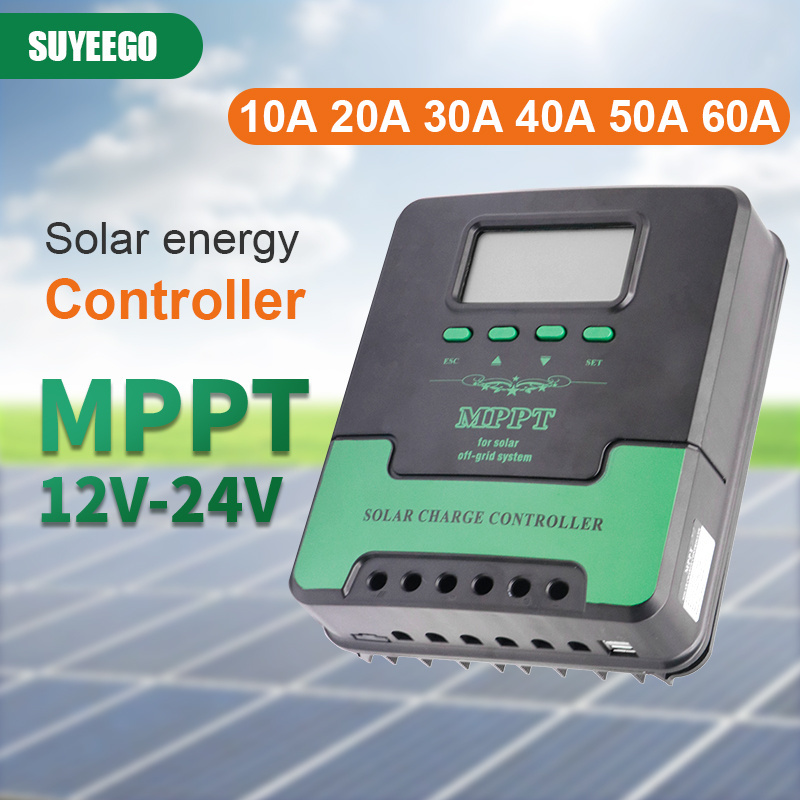 MPPT Solar Charge Controller 12V/24V Auto DC 10A 20A 30A 40A 50A 60A LCD Display Off Grid System Lead Acid Lithium Battery RS485