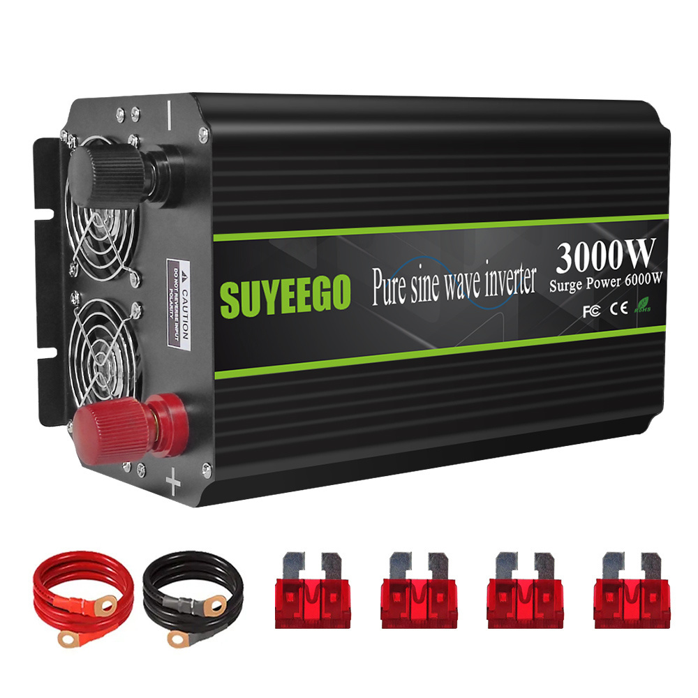 SUYEEGO Pure Sine Wave Home Car RV Inverters 3000W Power Inverter Inversores Solares Onda Pura Dc 12V 24V 48V To Ac 110V/220V