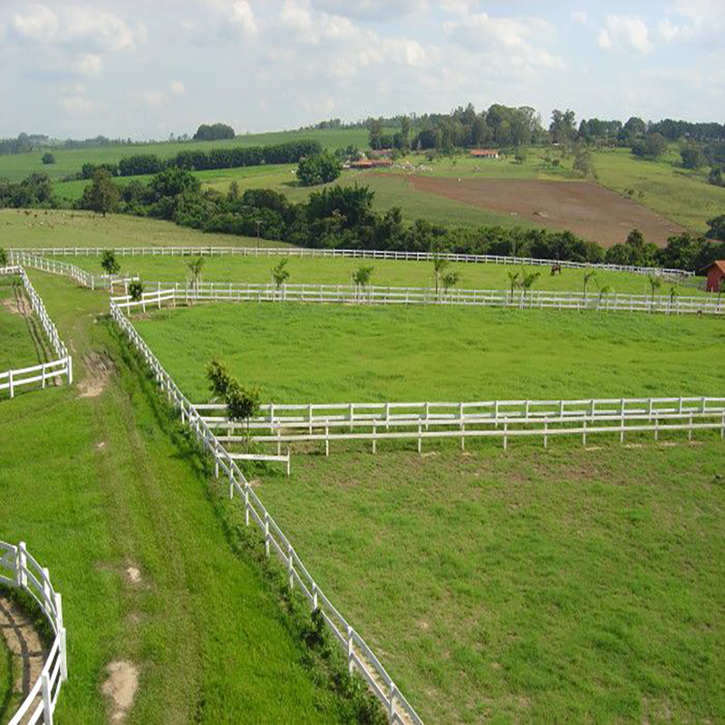 Fentech high quality plastic pvc 3 post horse fence for sale