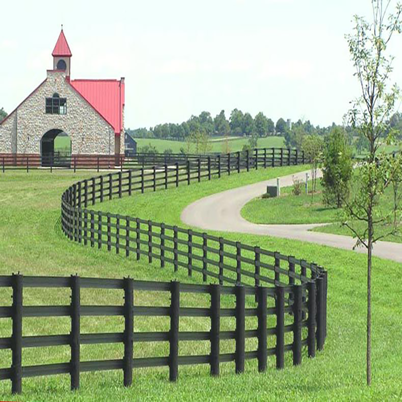 Fentech high quality plastic pvc 3 post horse fence for sale