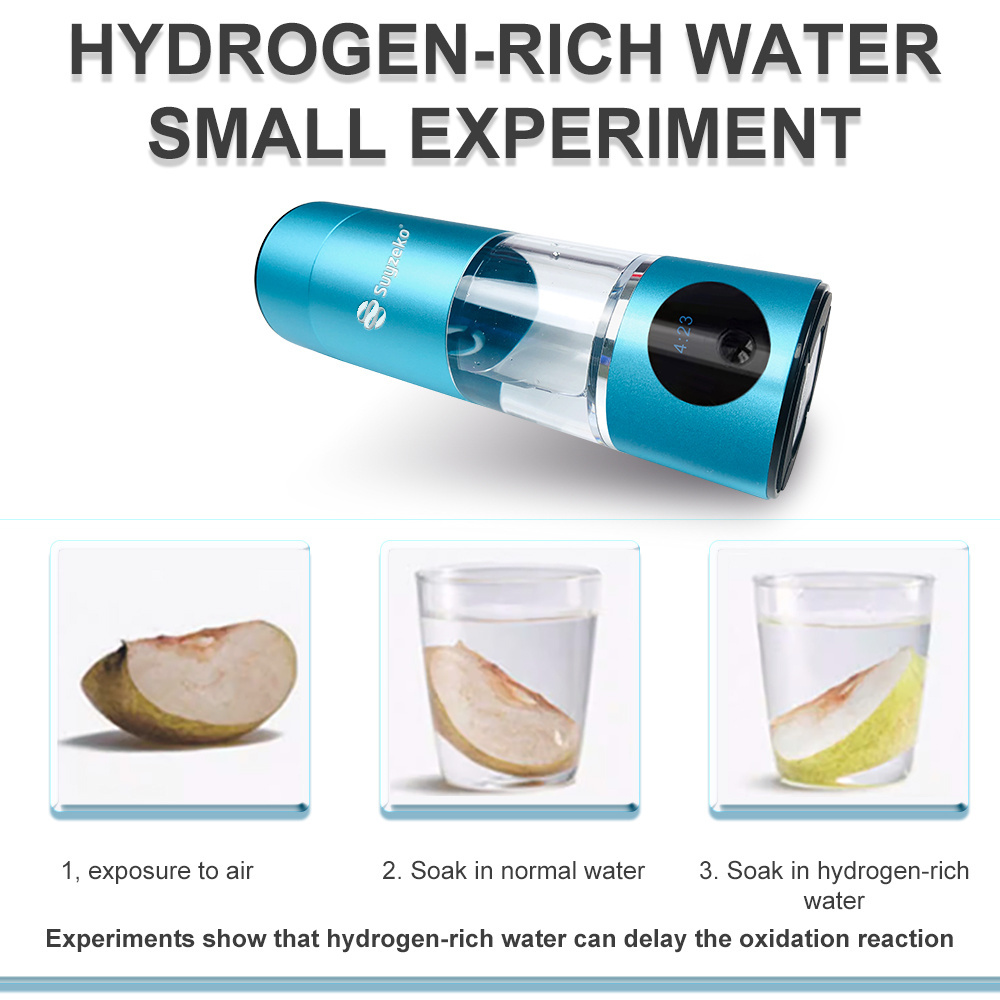 Suyzeko 5000ppb Hydrogen Water Generator SPE PEM Electrolyzer Hydrogen Rich Maker Bottle