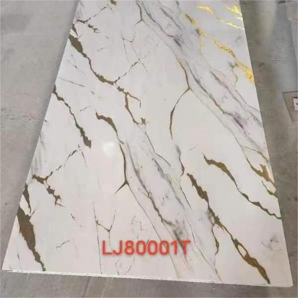 High gloss Background UV decoration PVC supplier faux marble price indoor wall luxuriant wall panel decoration