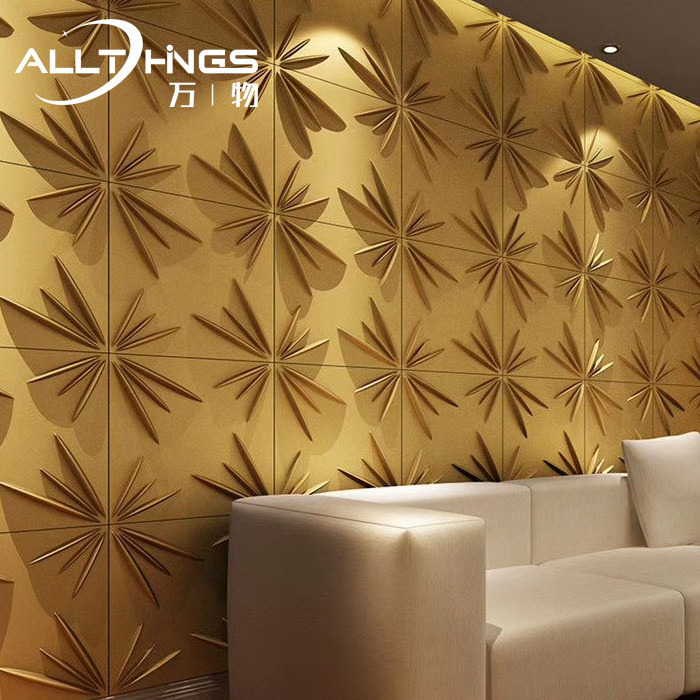 China Waterproof Modern wallpapers modern home decor 3D PVC Interior Wall Ceiling Panel living room 3d wallpaper sequin