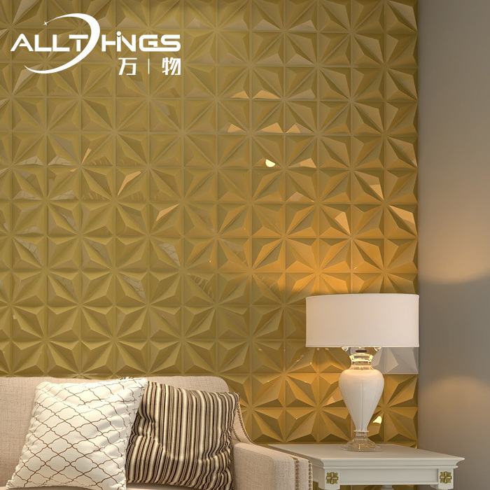 Diamond Design Interior Decoration 3d Wall Panel Wall Tiles Modern for Sale Waterproof and Flame Retardant 3D Geometric 5 Years