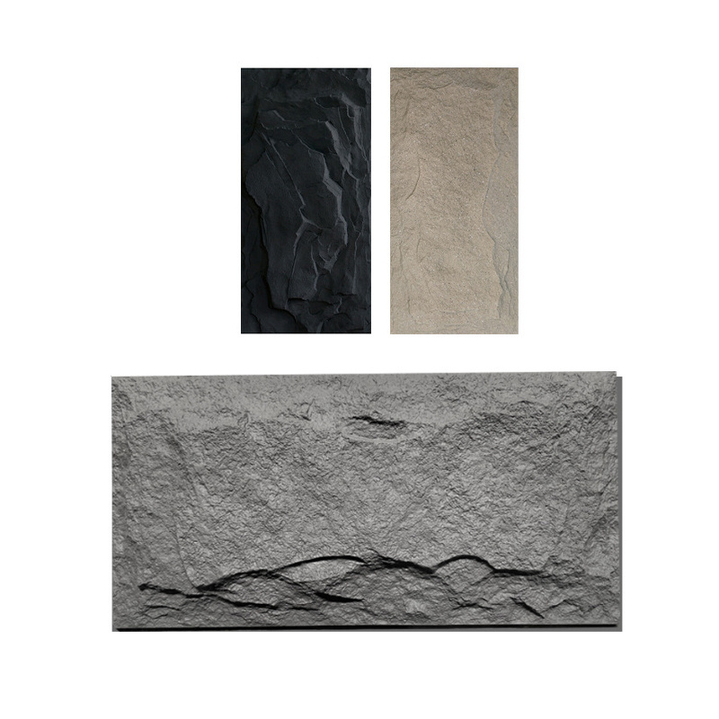 Factory wholesale Faux cultured stone marble Slate stone skin rock veneer pu wall panels for indoor and outdoor