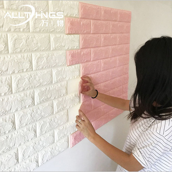 Self Adhesive Mural PE Wall Panels 3d Brick Wallpaper 3d Foam Wall Stickers for Home Decoration