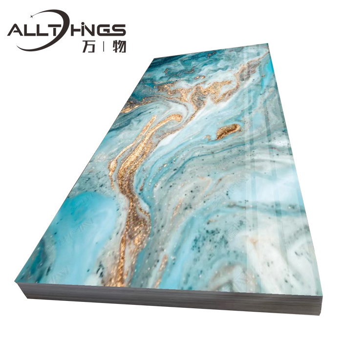 New design wall decorative panels uv coating pvc marble sheet interior decoration pvc wall panel