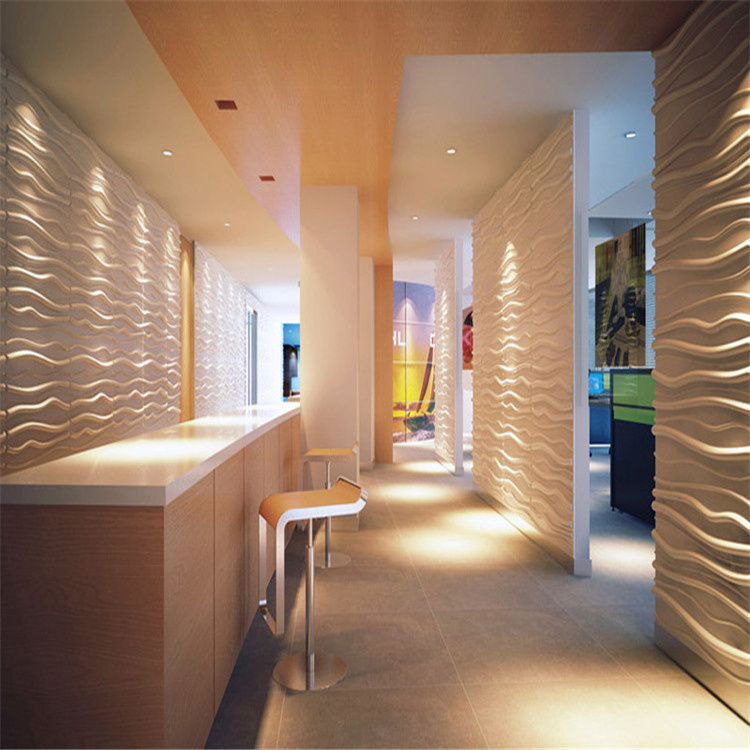 China supplier PVC hotel/office wall panel decor PVC waterproof 3d wall/ceiling wallpaper panel