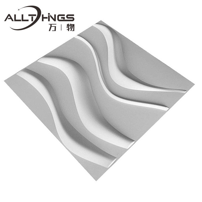 Quick installation Modern 3D art Moisture-proof flame retardant wall panel ceiling interior decoration PVC wallpaper