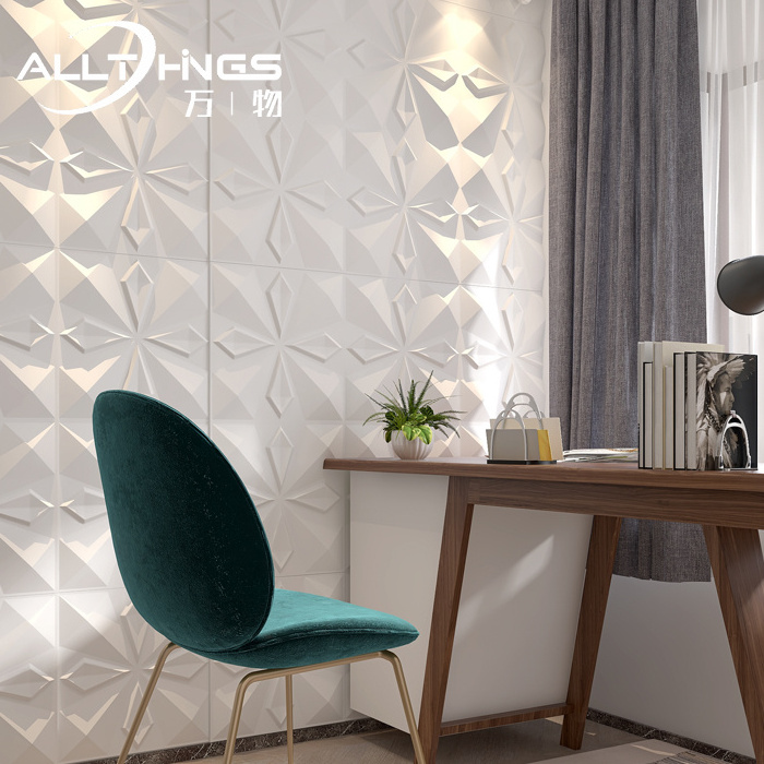 hotel office background free samples Interior Decoration 3d geometric art Eco-friendly PVC wall ceiling panels