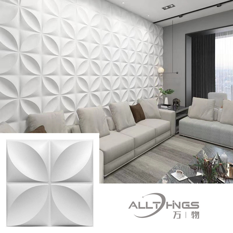 Interior decoration art geometric abstract decorate design 3d textured PVC wallpaper