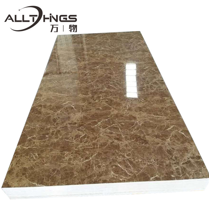 New design wall decorative panels uv coating pvc marble sheet interior decoration pvc wall panel