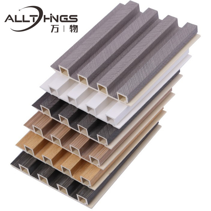 Wood Decking PVC Modern Waterproof WallPaper Grey wpc wall cladding Wall Panel decoration